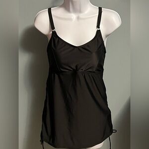 Hello Summer 2 piece Tankini Black Swimsuit NWT Small